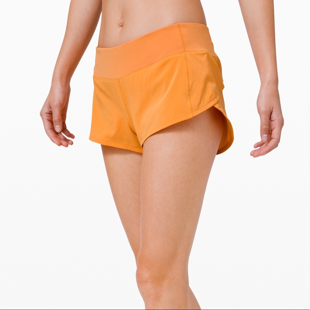 lululemon athletica Orange Athletic Shorts